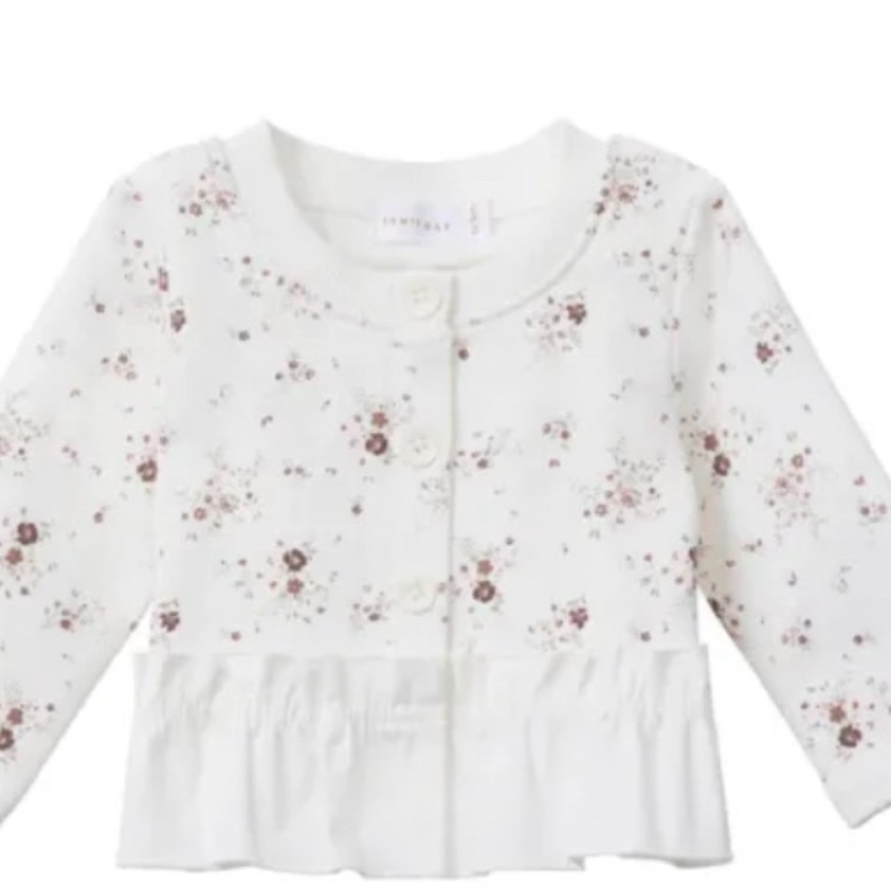 Jamie kay ruffle  cardigan 1 year. In  good used condition!